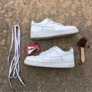 Nike Air Force 1’s shoes white  Sneakers with Laces